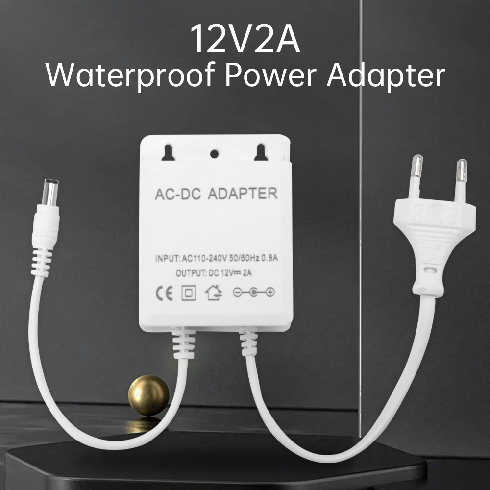 Outdoor Lighting Socket - Adaptador de enchufe europeo DC12V 2A,