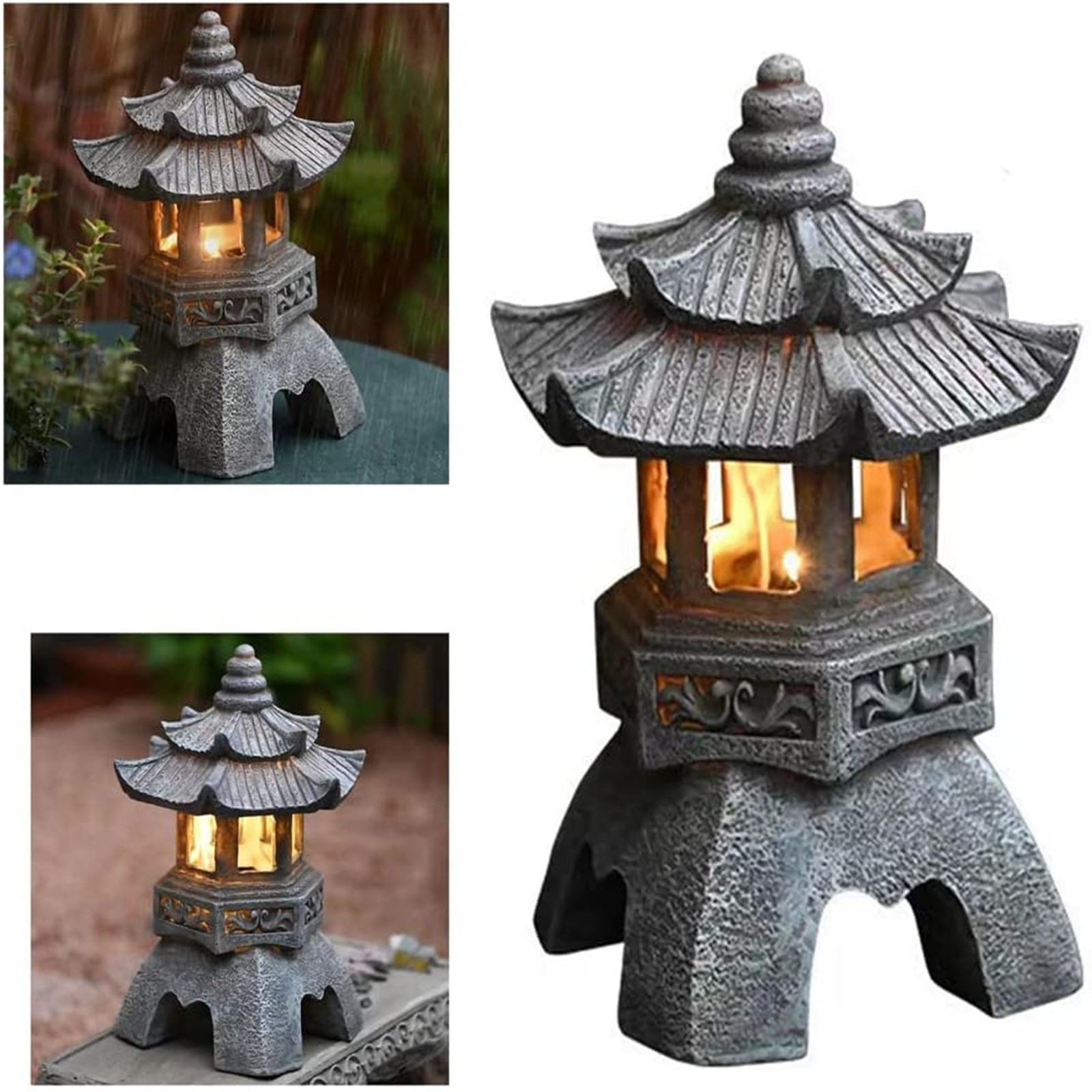 Outdoor Lighting Architectural - Estatuas de pagoda, estatua alimentada por