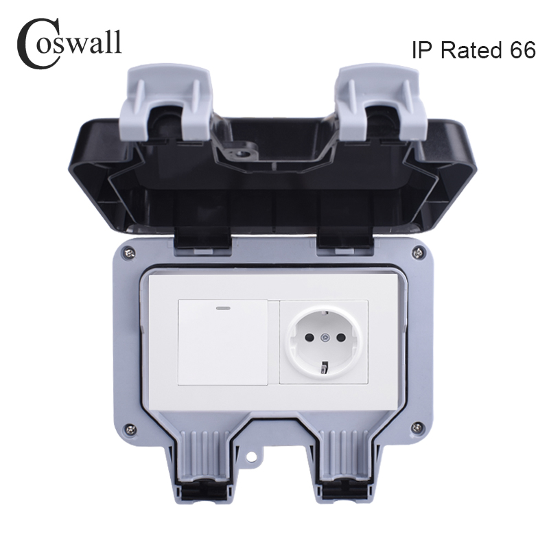 Outdoor Lighting Socket - Coswall-Toma de corriente de pared impermeable