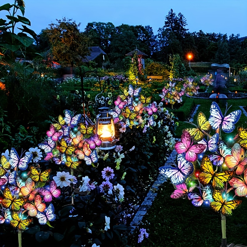 Outdoor Lighting Under Pergola - Luces LED solares de mariposa para