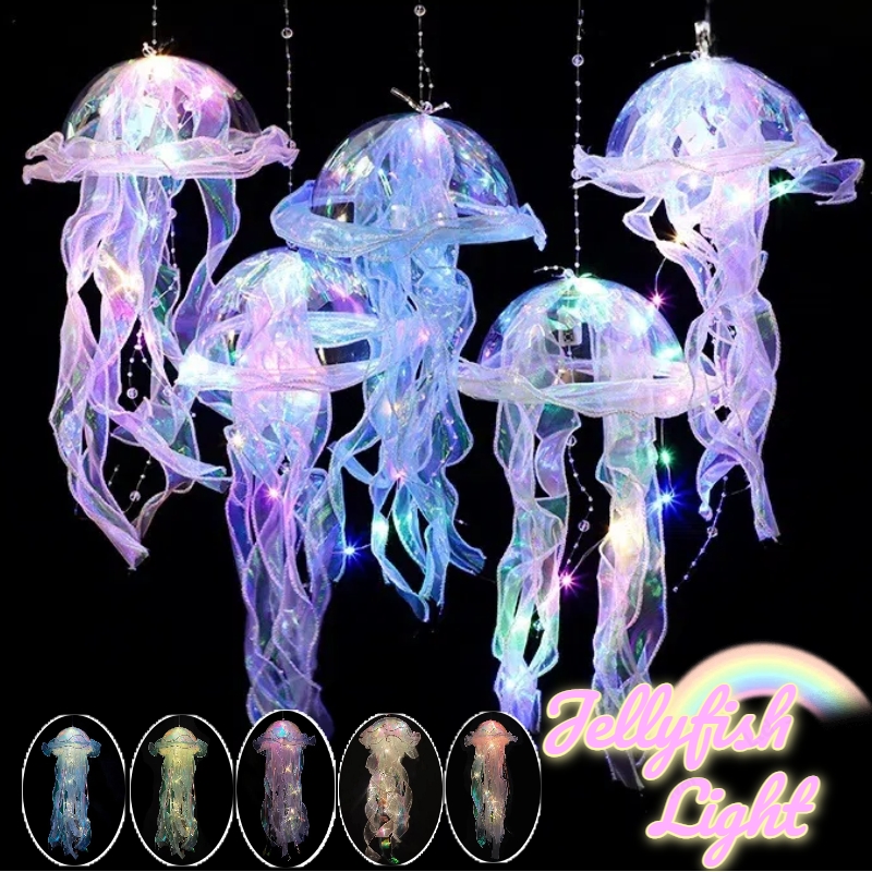 Outdoor Lighting Jellyfish - Luz LED nocturna de medusas degradadas,