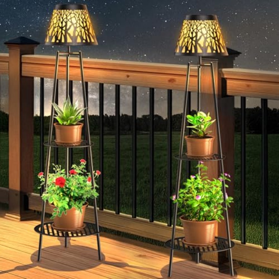 Outdoor Lighting For Garden - Paquete de 2 Lámparas Solares de