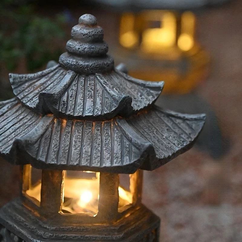 Outdoor Lighting Architectural - Linterna de Pagoda LED Solar para