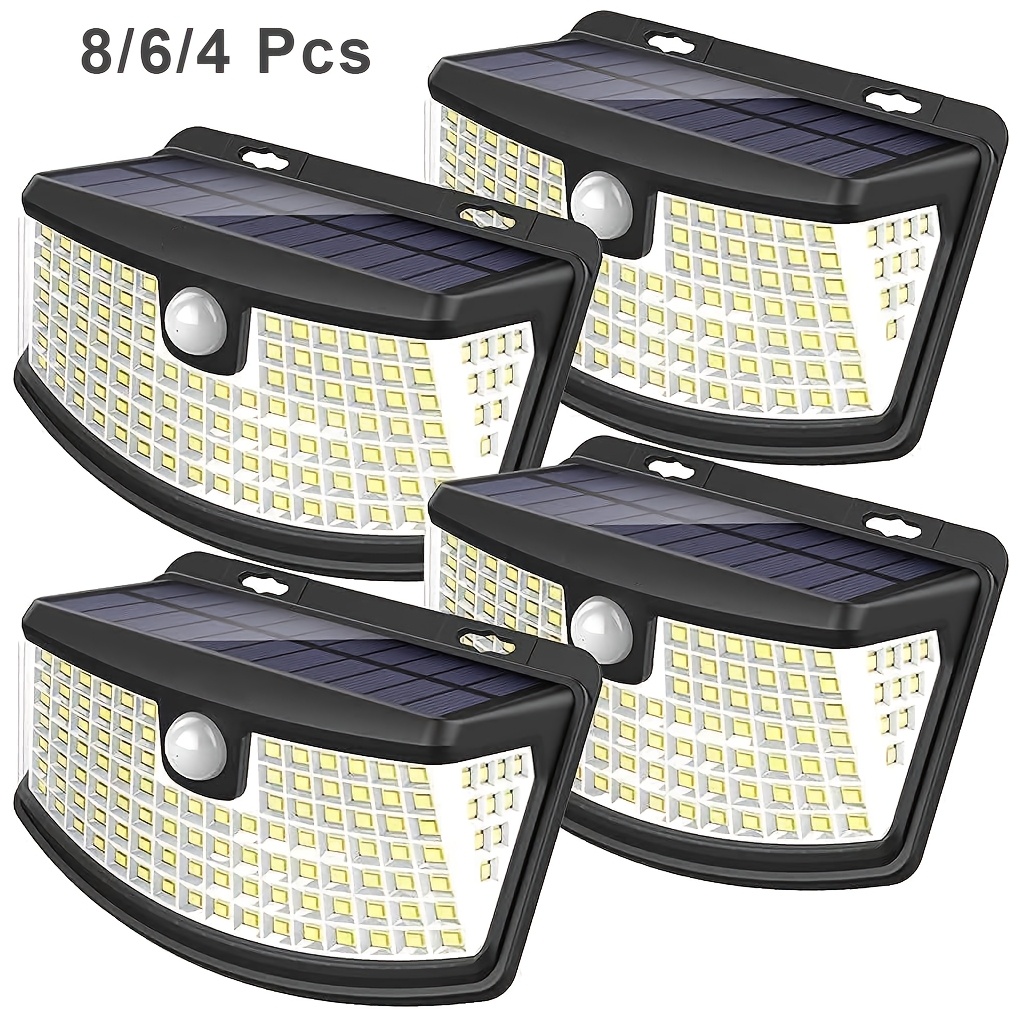 Outdoor Lighting Front Yard - Paquete de 8/6/4 luces solares con
