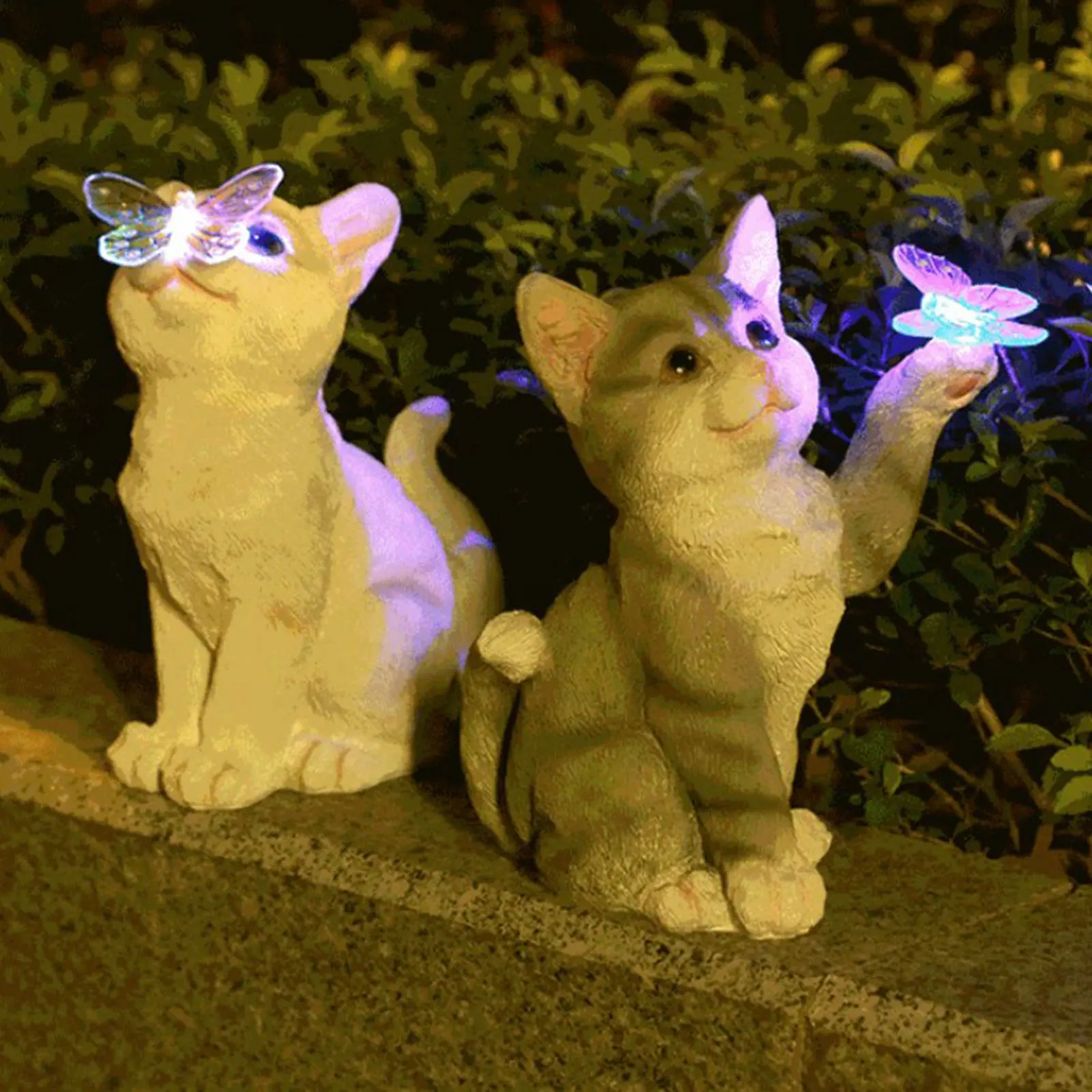 Outdoor Lighting Under Pergola - Escultura de gato al aire libre,