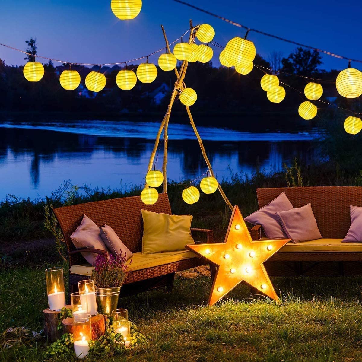 Linterna impermeable, guirnald - Outdoor Lighting Under Pergola reseña y precio