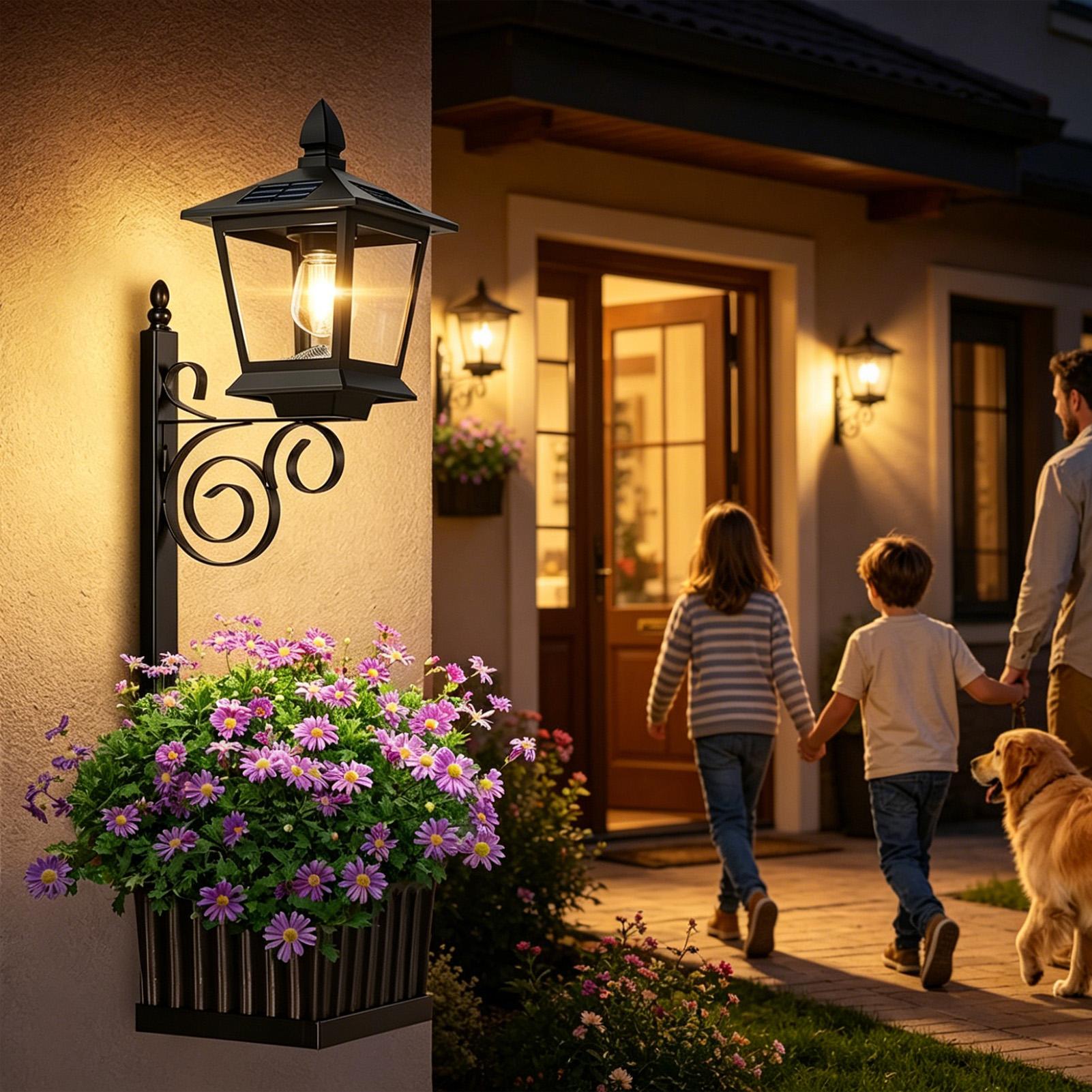 Lámpara solar para macetas con - Outdoor Lighting Front Yard reseña y precio