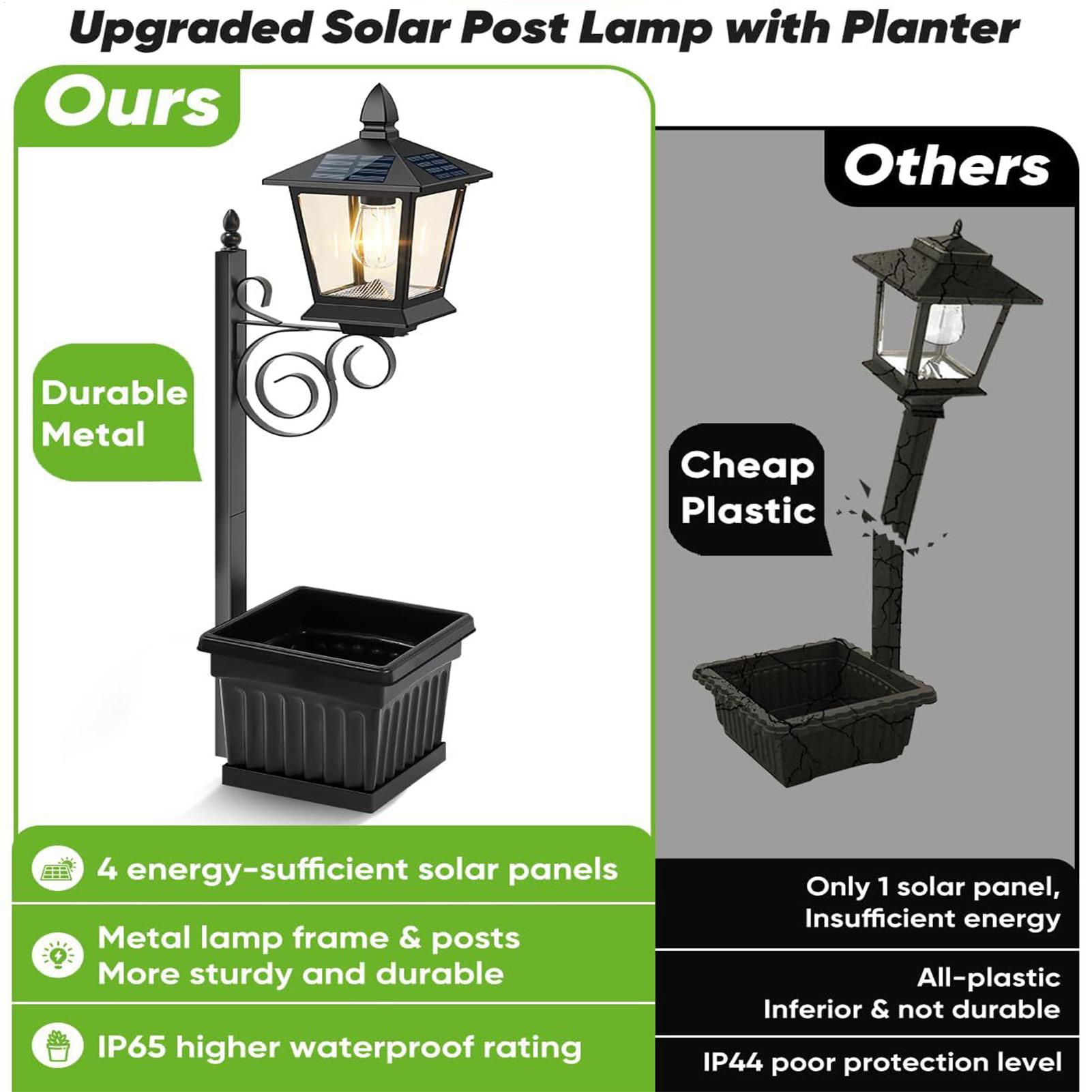 Lámpara solar para macetas con - Outdoor Lighting Front Yard reseña y precio