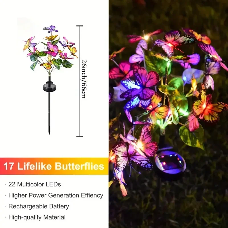 Luces LED solares de mariposa  - Outdoor Lighting Under Pergola reseña y precio