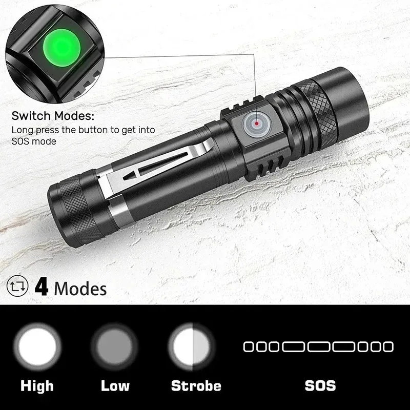 Linterna de mano recargable T6 - Outdoor Lighting Usa reseña y precio