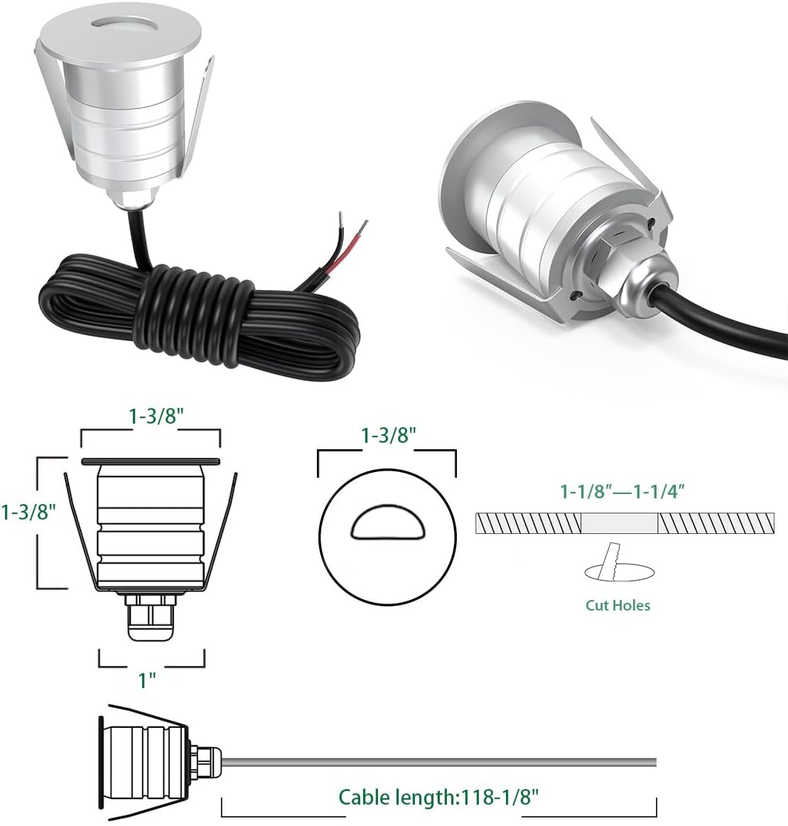 Luz LED empotrable para escalo - Ground Light Recessed reseña y precio