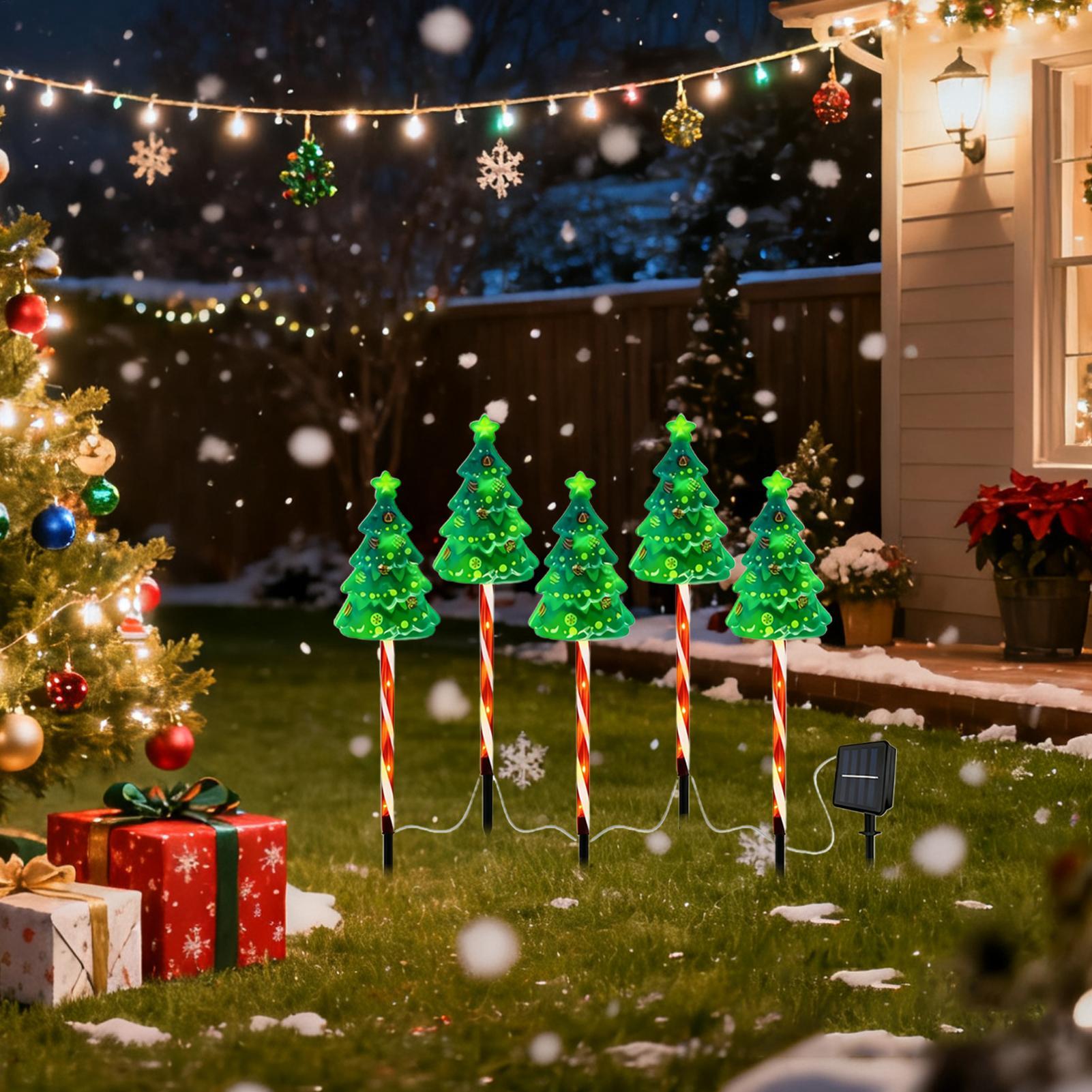 Árbol de Navidad, luz de entra - Outdoor Lighting Front Yard reseña y precio
