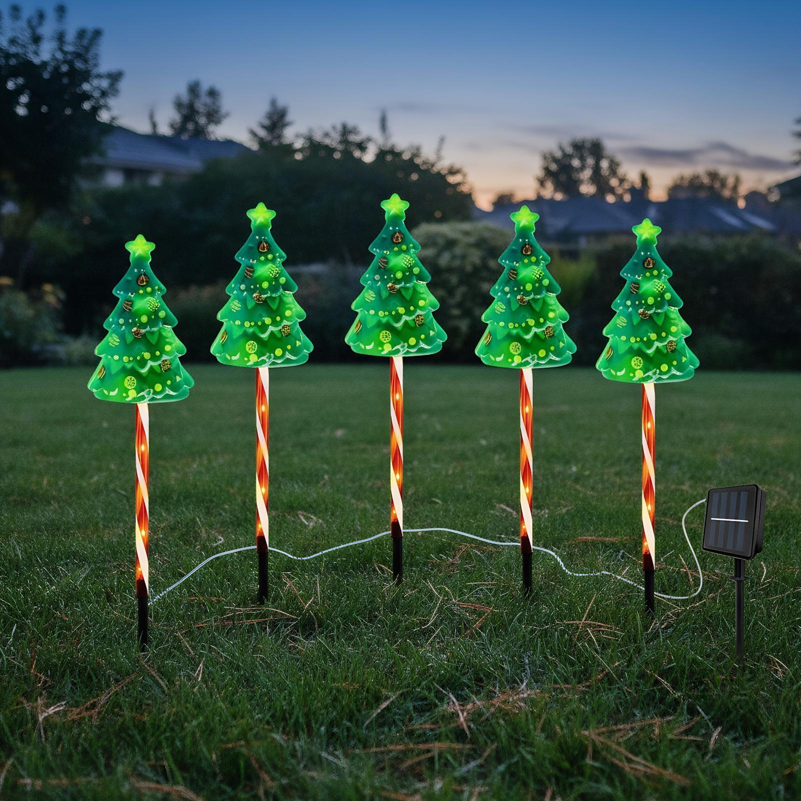 Árbol de Navidad, luz de entra - Outdoor Lighting Front Yard reseña y precio