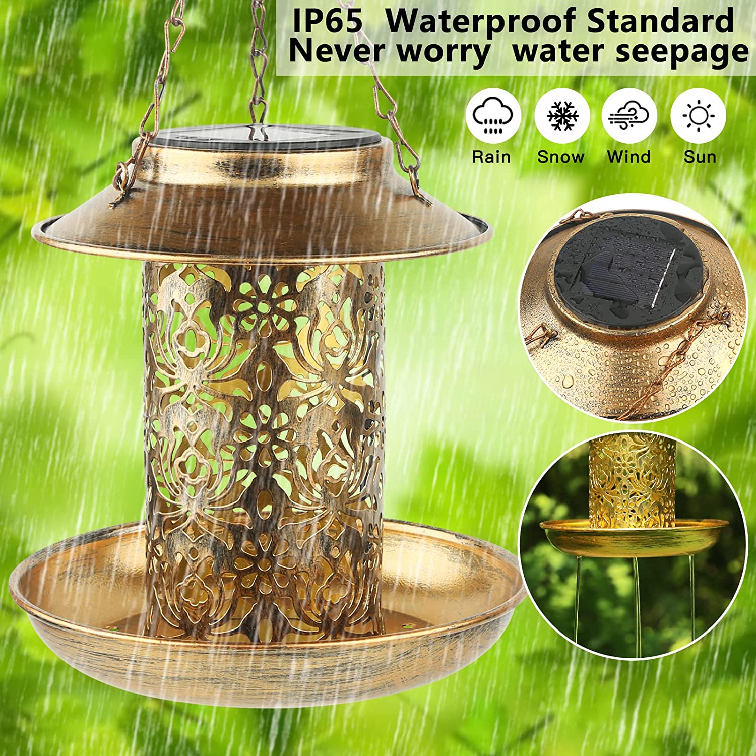 Comedero Solar para pájaros, c - Outdoor Lighting Ideas For Backyard reseña y precio