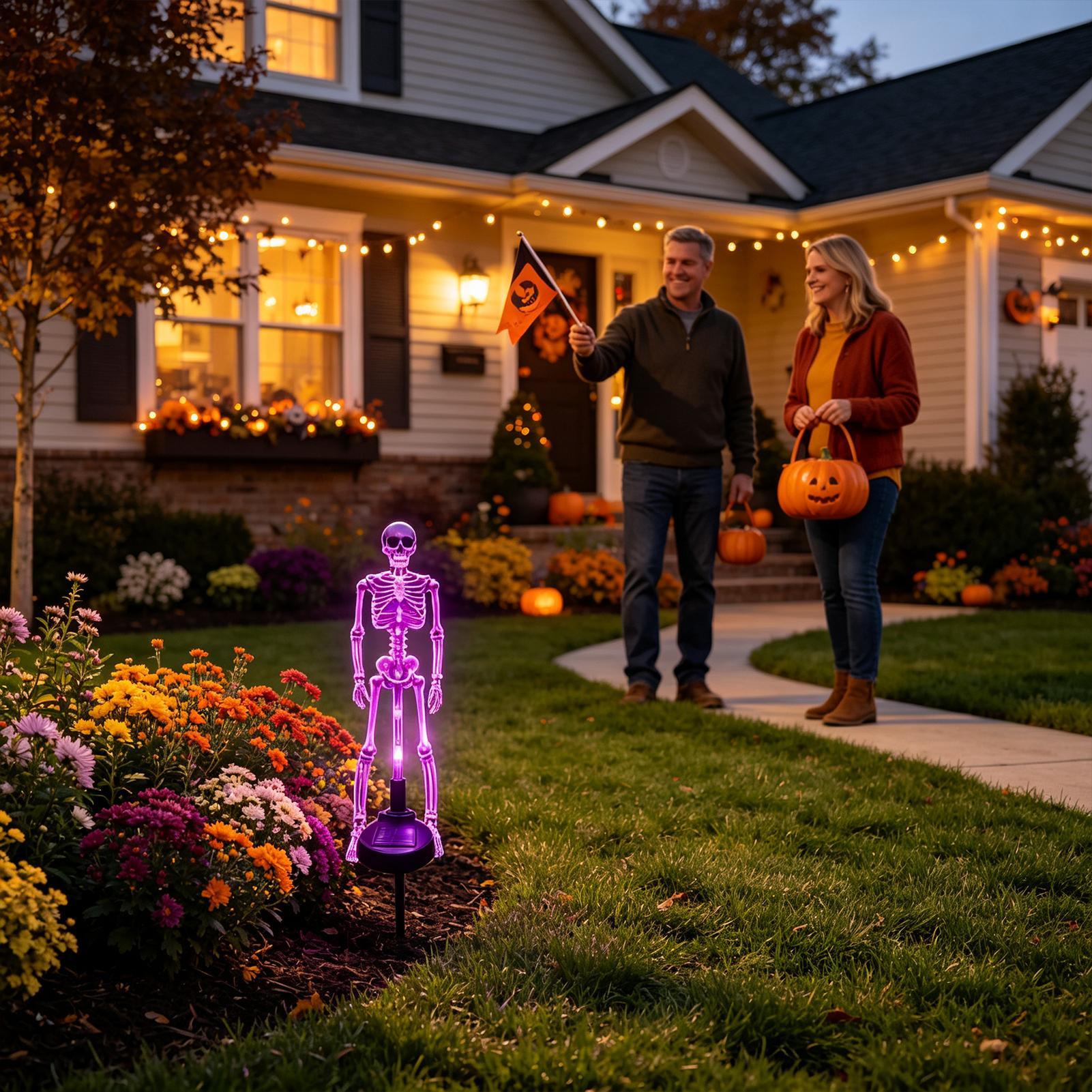 Estaca de jardín con esqueleto - Outdoor Lighting Front Yard reseña y precio