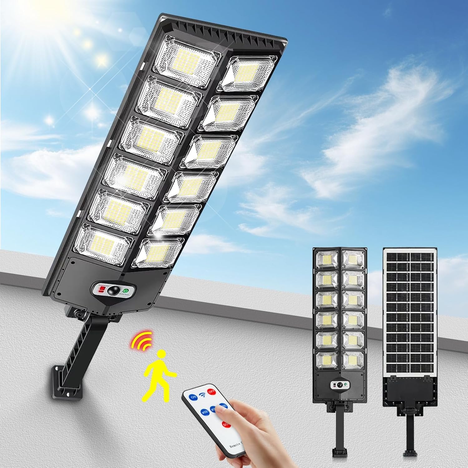 Farolas solares de 12000LM, Se - Outdoor Lighting Front Yard reseña y precio
