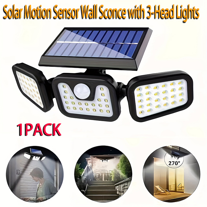 Lámpara Solar de 74 LED con 3  - Outdoor Lighting Front Yard reseña y precio