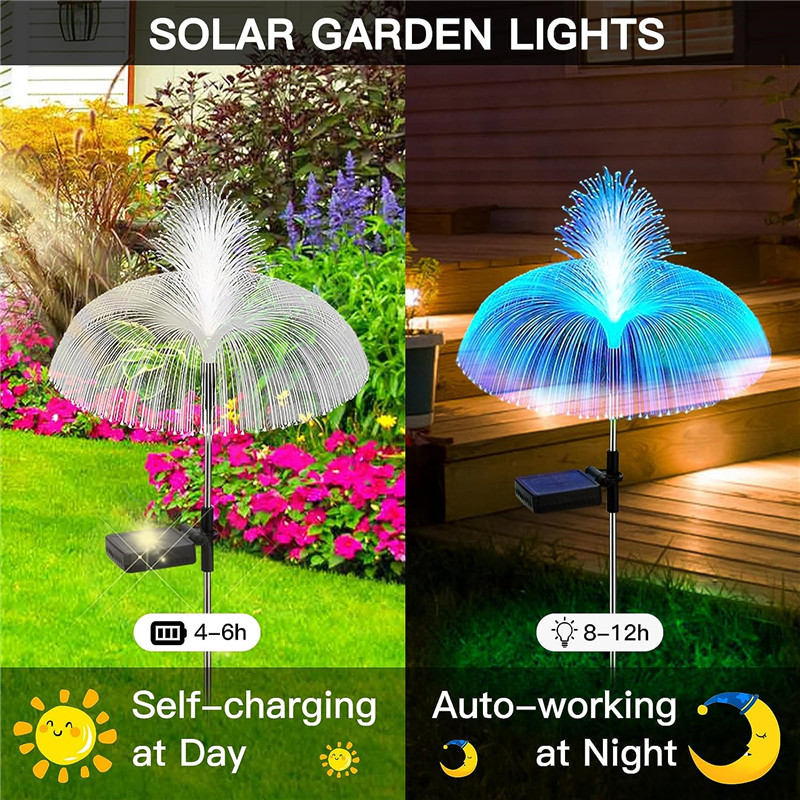 Luces solares LED de medusas p - Outdoor Lighting Jellyfish reseña y precio