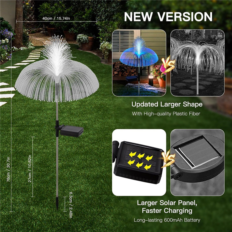 Luces solares LED de medusas p - Outdoor Lighting Jellyfish reseña y precio