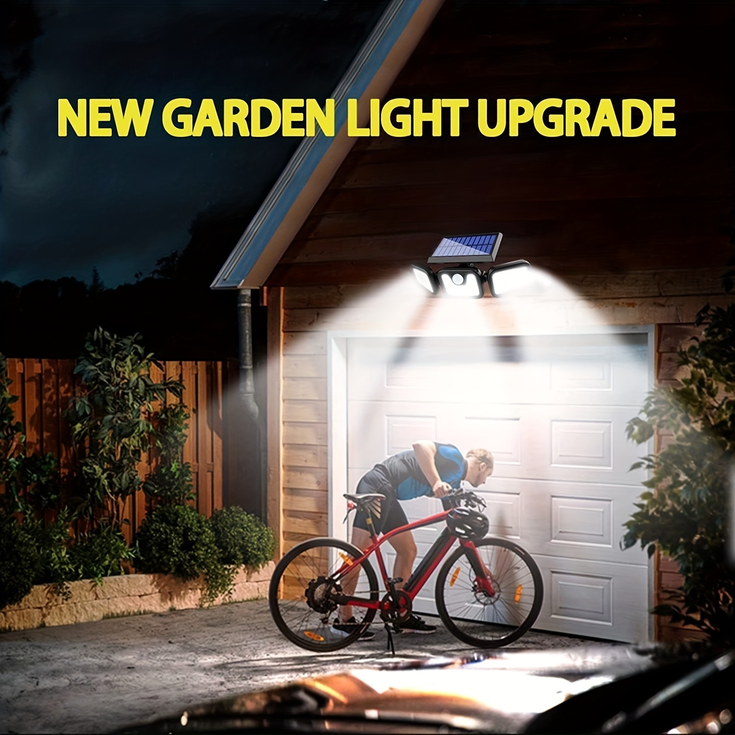 Luz Solar con Sensor de Movimi - Outdoor Lighting Front Yard reseña y precio
