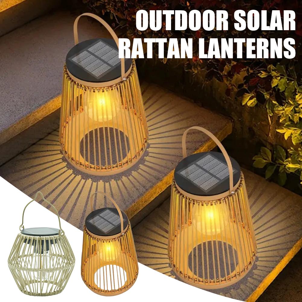 Lámpara Solar de Mimbre Imperm - Outdoor Lighting For Garden reseña y precio