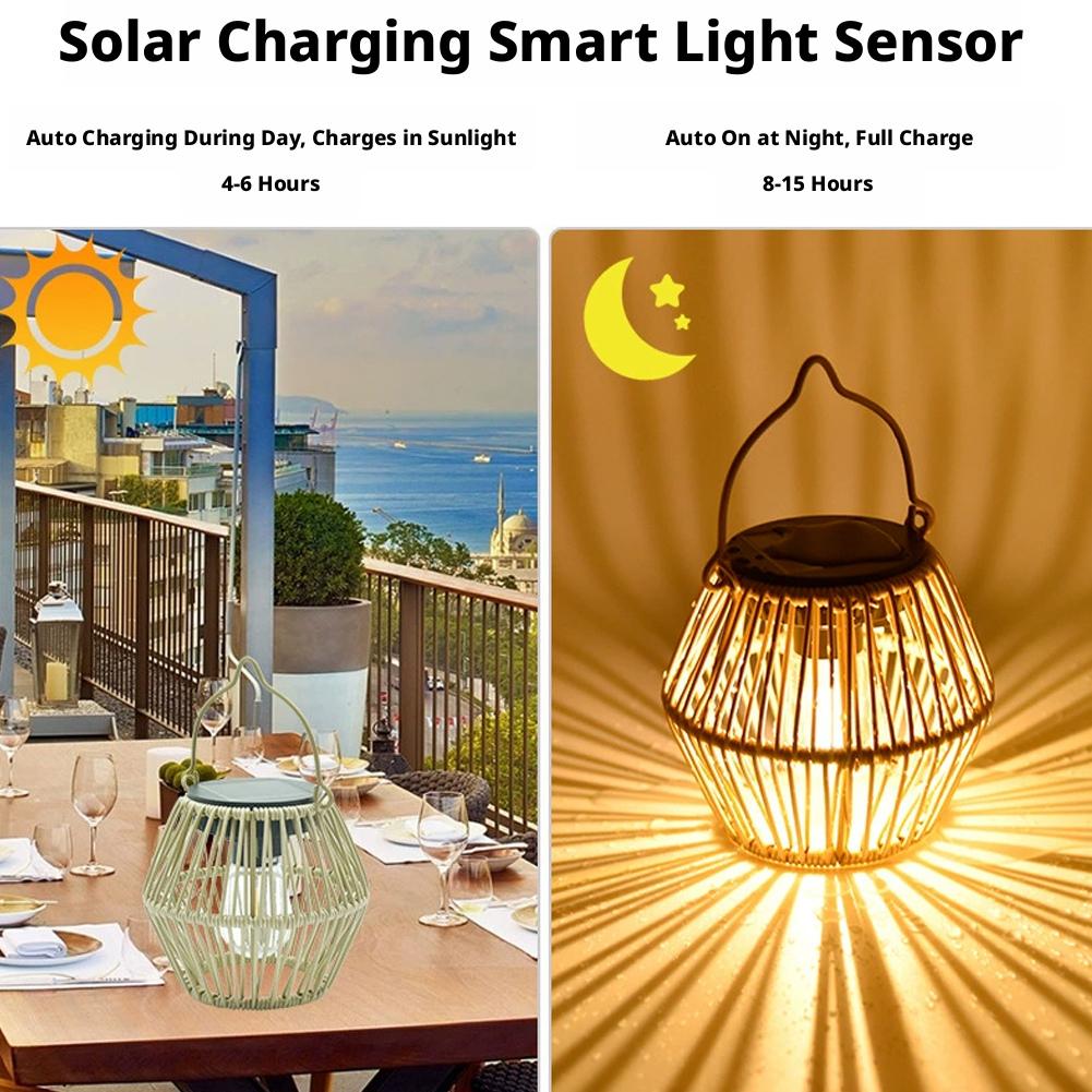 Lámpara Solar de Mimbre Imperm - Outdoor Lighting For Garden reseña y precio