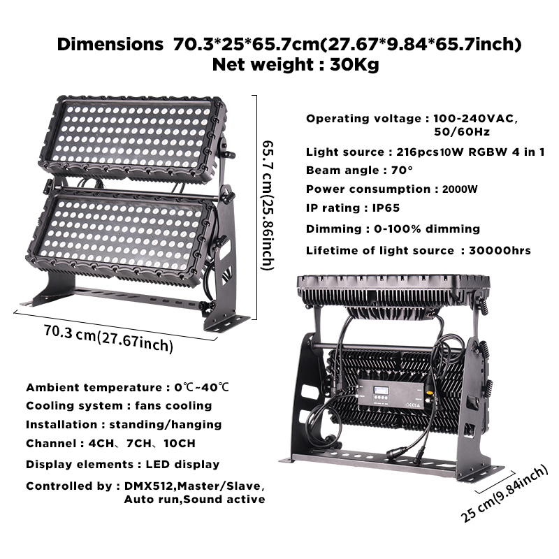 MSDouble Led City Color 2000w  - Outdoor Lighting Architectural reseña y precio