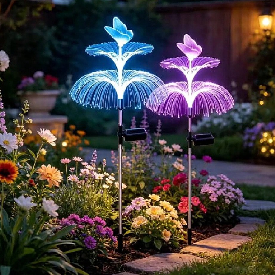 2 luces solares de jardín con  - Outdoor Lighting Jellyfish reseña y precio