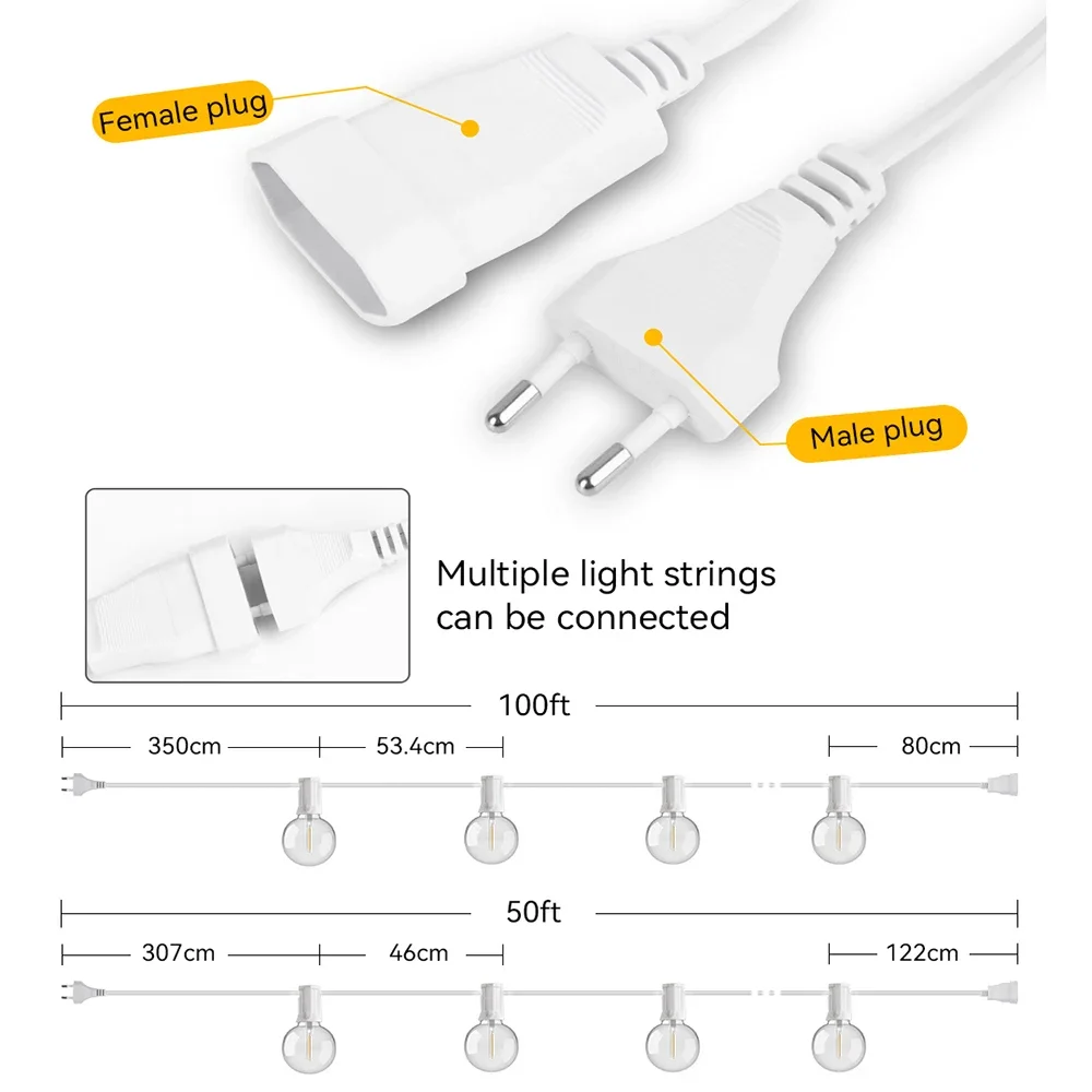 Guirnalda de luces LED G40 de  - Outdoor Lighting Socket reseña y precio