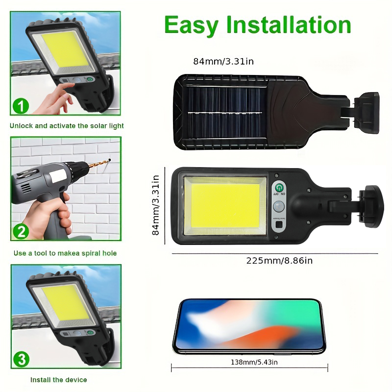 Luz LED/COB con Sensor de movi - Outdoor Lighting Front Yard reseña y precio