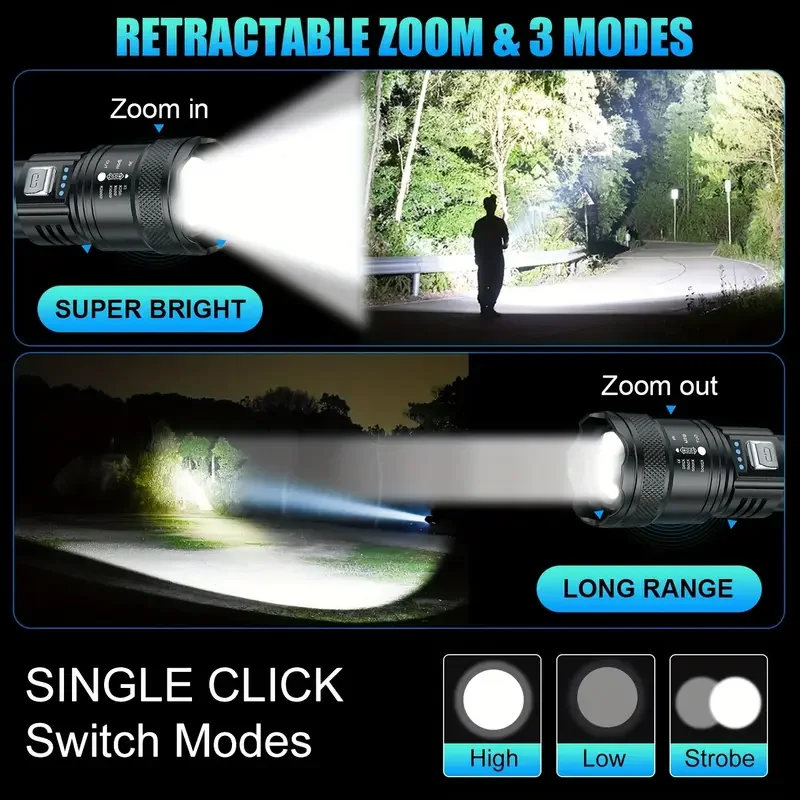 Linterna LED táctica de 2000LM - Outdoor Lighting Usa reseña y precio
