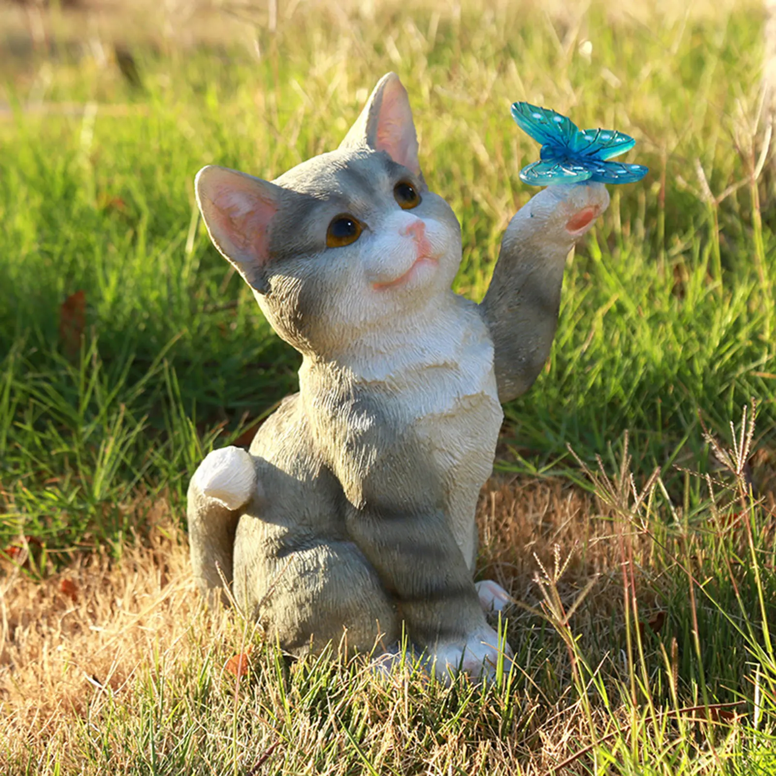 Escultura de gato al aire libr - Outdoor Lighting Under Pergola reseña y precio