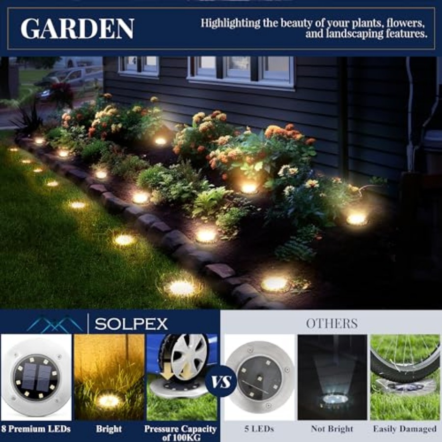 Luces Solares para Jardín, Luc - Outdoor Lighting For Garden reseña y precio