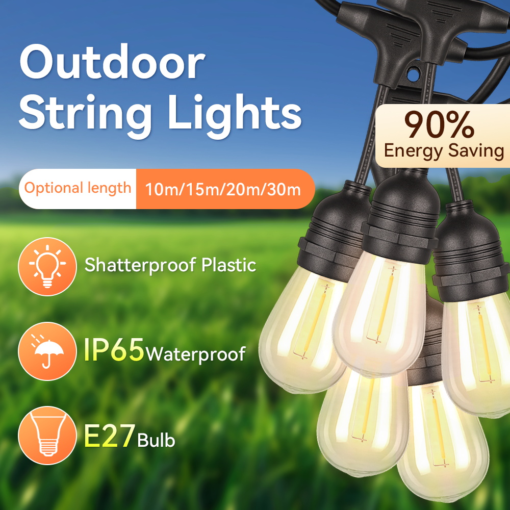 Guirnalda de luces para exteri - Outdoor Lighting Socket reseña y precio
